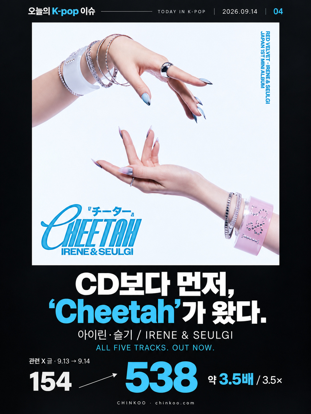 IRENE & SEULGI / 아이린·슬기 — CD보다 먼저, ‘Cheetah’가 왔다.